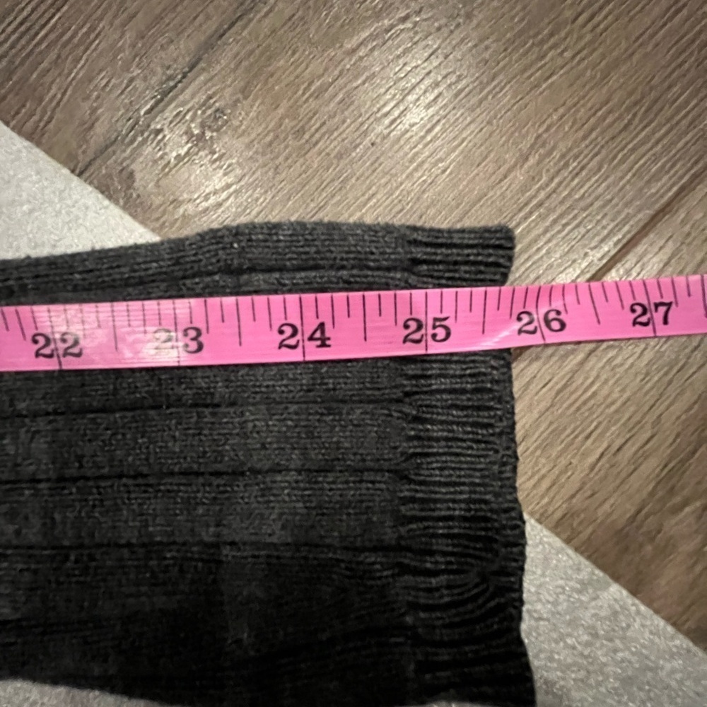 [M]Calvin Klein Jeans Gray Zip Up Ribbed Cotton Knit Sweater 1/4 Zip - Picture 7 of 8